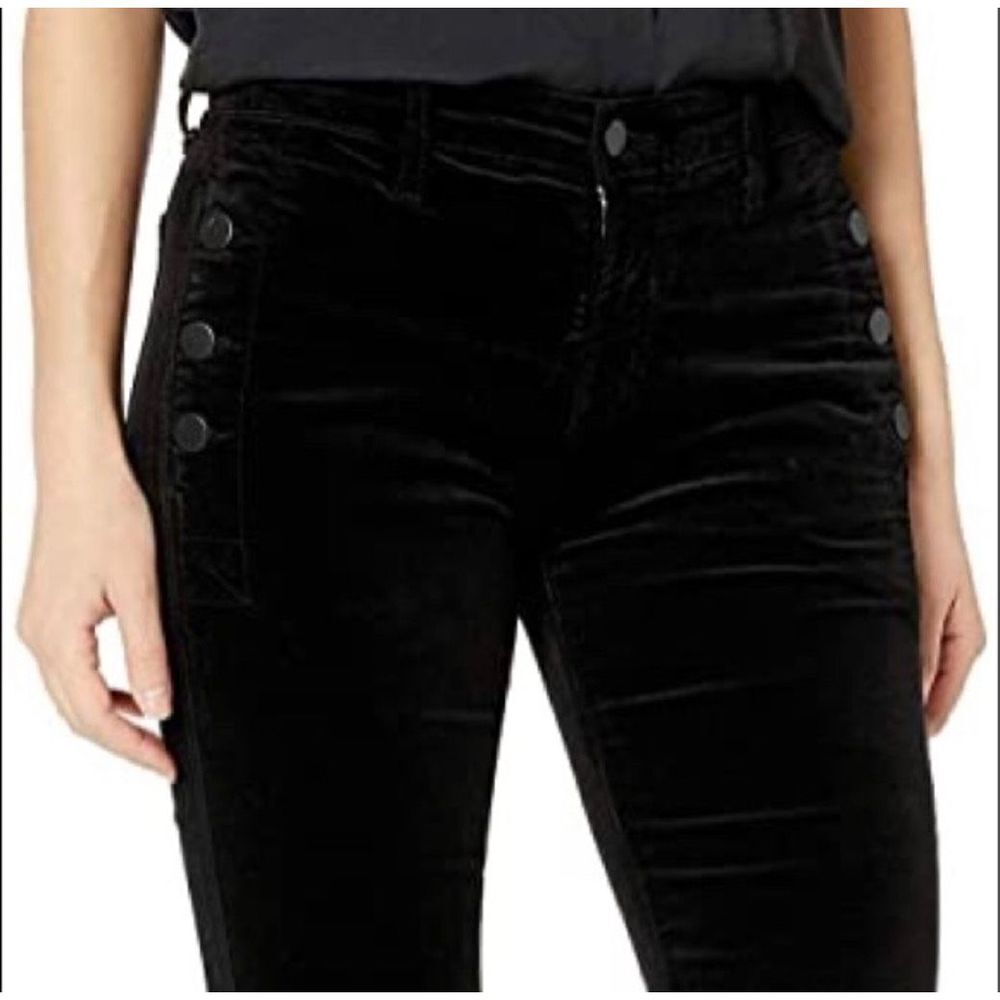 J. Brand Zion Velvet Crop Skinny Jeans in Asphalt Size 26